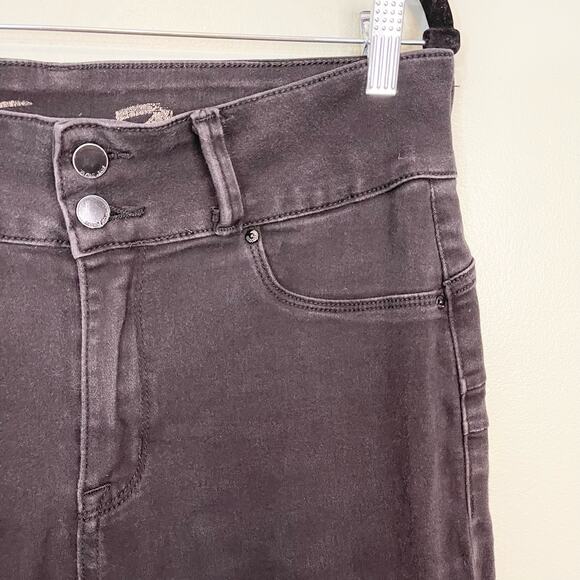 Seven7 Jeans Women 14 Black Denim Ankle Slim Fit Skinny Mid Rise Casual Stretch - Picture 5 of 9